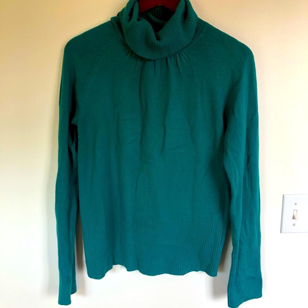 Teal Turtleneck Sweater